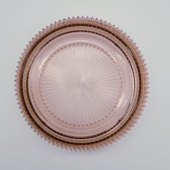 Anchor Hocking Pink Depression Glass Bowl 8.75" Queen Mary Vertical Ribbed VTG - Picture 9 of 11